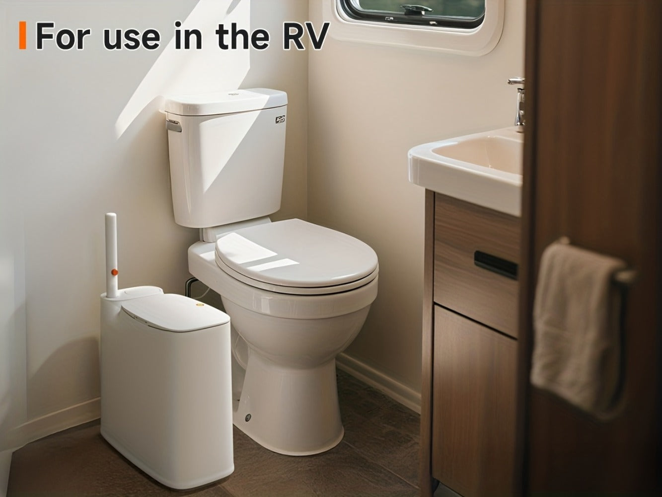 7.7L Bathroom Waste Bin and Disposable Toilet Brush Station with 12 or 72 Replacement Heads