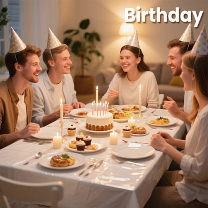 Disposable Plastic Tablecloths 18/36 Pack 54x108 Inch – Leakproof Sturdy White Table Cover for Party Picnic Wedding Birthday Banquet Outdoor Event Decorative Table Cloth Bulk Pack