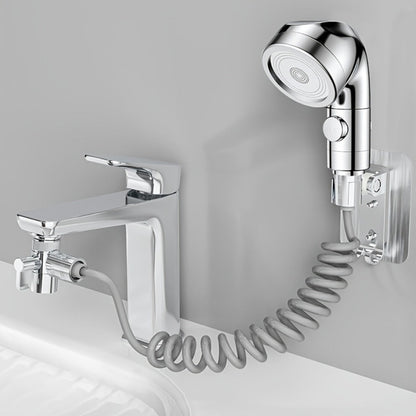 Faucet Extender Pull-Out Retractable Showerhead for Washbasin - Hot & Cold Compatible Hair Washing Sink Sprayer, Basin Extension Attachment for Bathroom Sink, 1-Speed & 3-Speed Options