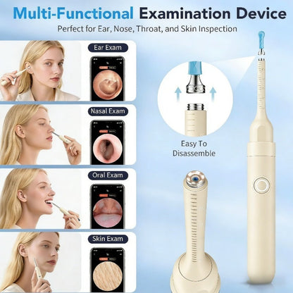 12-in-1 Rechargeable Camera Ear Cleaning Kit with LED Light, Storage Case and Beige or Blue Checkout