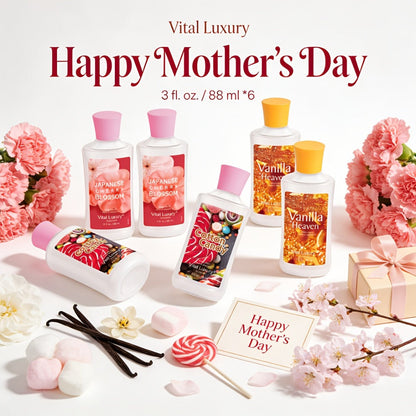 Scented Body Lotion in Japanese Cherry Blossom, Vanilla Heaven or Cotton Candy Bottles and Two-Piece Sets