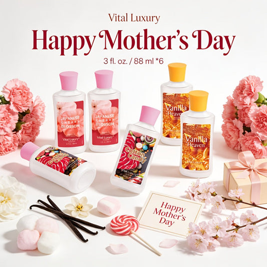 Scented Body Lotion & Hand Cream Vitamin C Glycerin Deep Moisturizing - Japanese Cherry Blossom Vanilla Cotton Candy Dry Skin Hydrating Lotion Women Men All Skin Types Gift