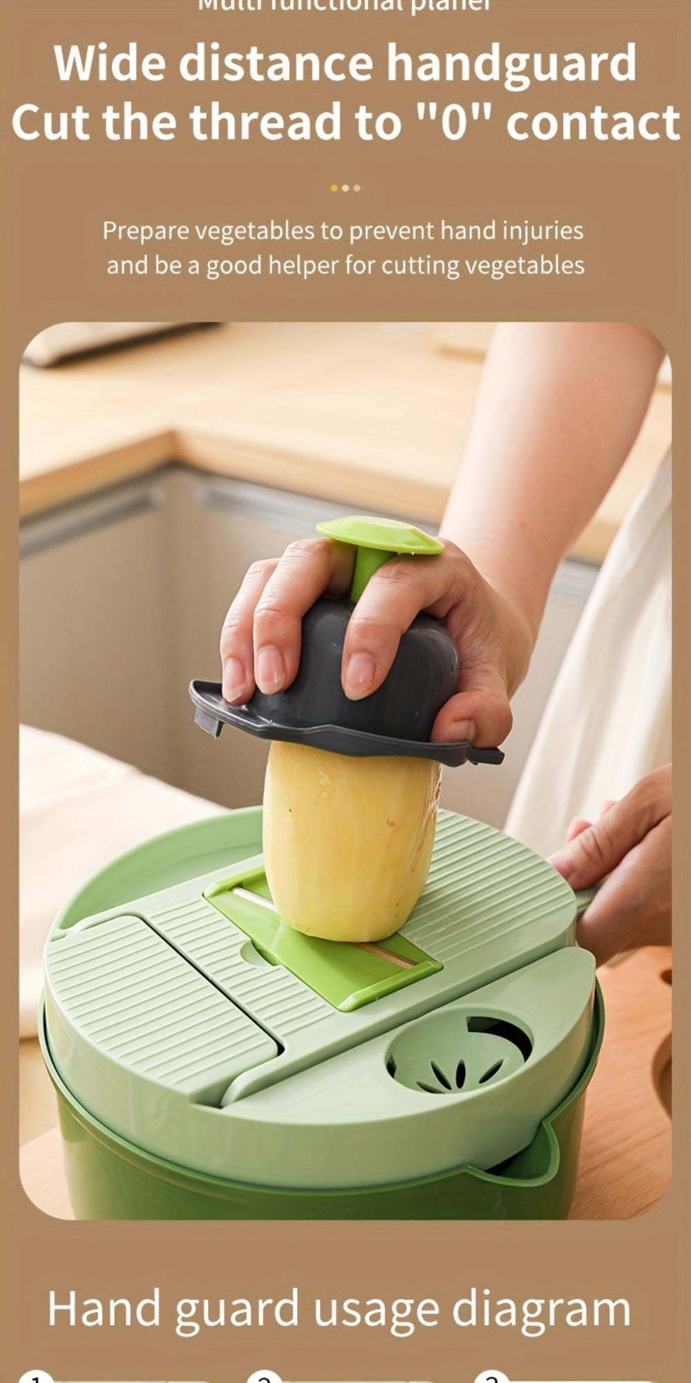 16-in-1 Green Vegetable Chopper with Round Container, Grid Dicing Plates, Slicer, Grater and Peeler Pieces