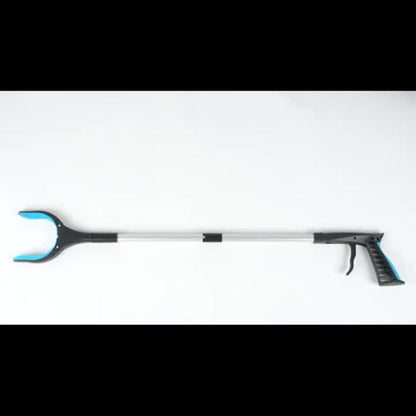 Foldable Reacher Grabber Tool with Magnetic Tip, 34-Inch Extended Reach and Blue Trigger Handle