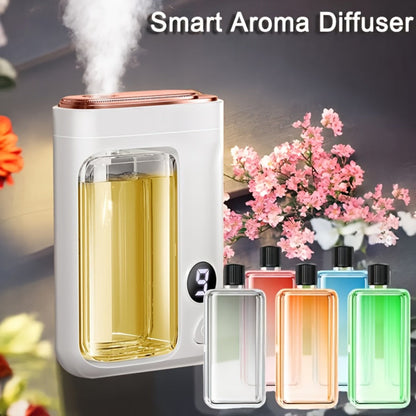 Essential Oil Aromatherapy Diffuser Set – Mini Humidifier with 7 Spray Levels, 1/4/8 Hour Timer, 5.07oz Capacity, Room Decor Scent Diffuser with Hilton, Gardenia, Ocean & Shangri-La Oils