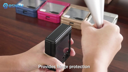 Phone Case Hinge Protector with Built-In Screen Cover, Card Clip and Lanyard for Motorola Razr 2024 and 2025