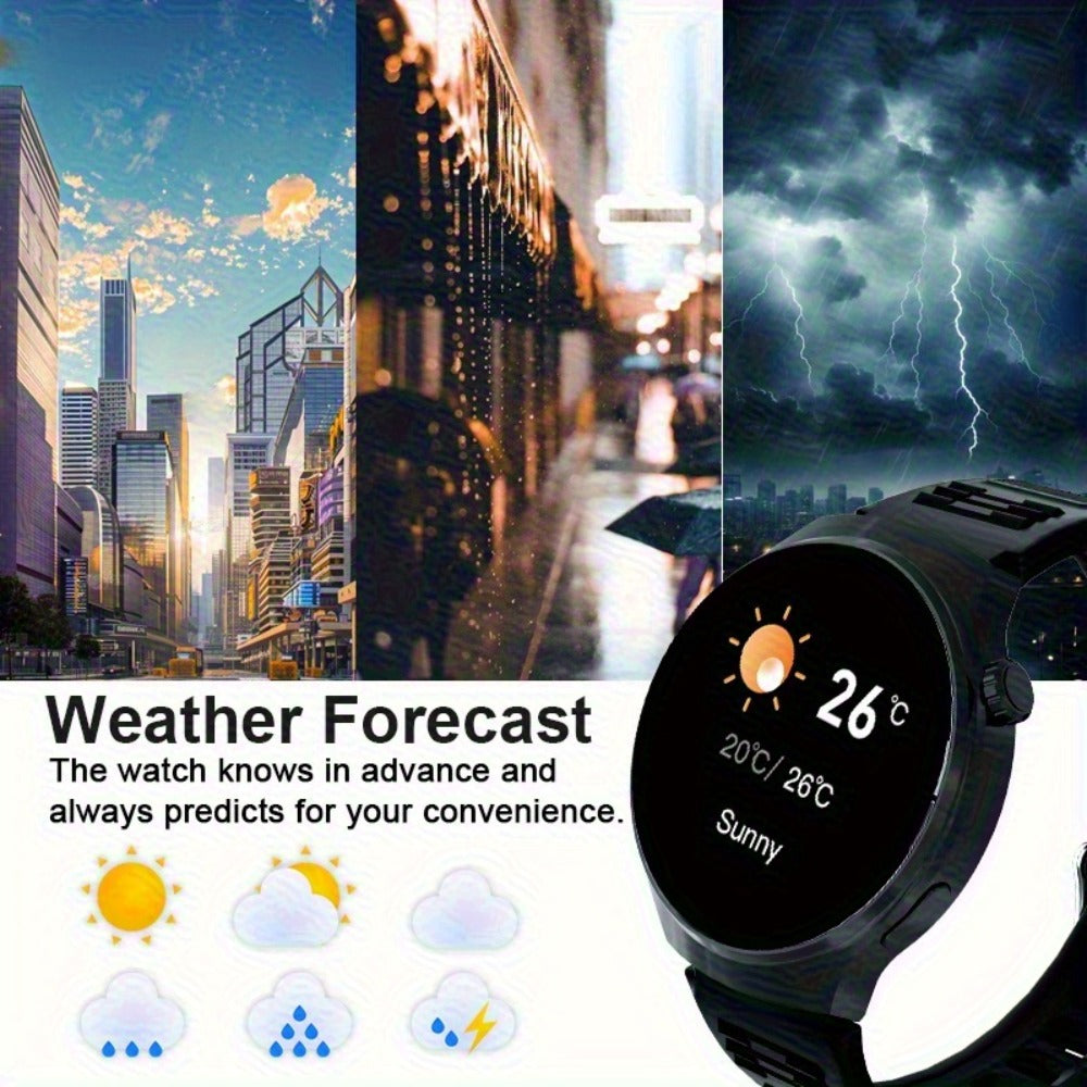Alarm Smartwatch with Silicone Strap – Wireless Calling, Pedometer, Calorie Tracker, Music Playback, Remote Camera & Multi-Sport Modes – Unisex Men & Women Silver Black