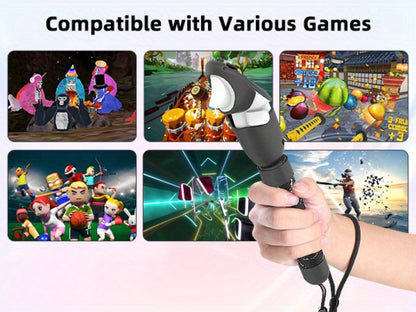 Meta Quest 3S Controller Handle Extension Grips, 3-in-1 VR Handle Attachments for Beat Saber, Golf+