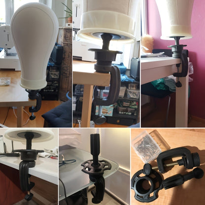 22-Inch Mannequin Head and Adjustable Tripod Stand Set in Pink, Black or White with Styling Accessories
