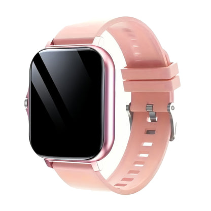 Calling Smartwatch for Men Women Heart Rate Monitor Sleep Tracker Multiple Sport Modes Music Control Weather IP67 Waterproof Magnetic Charging Android iPhone Compatible – Black Pink Silver Gold