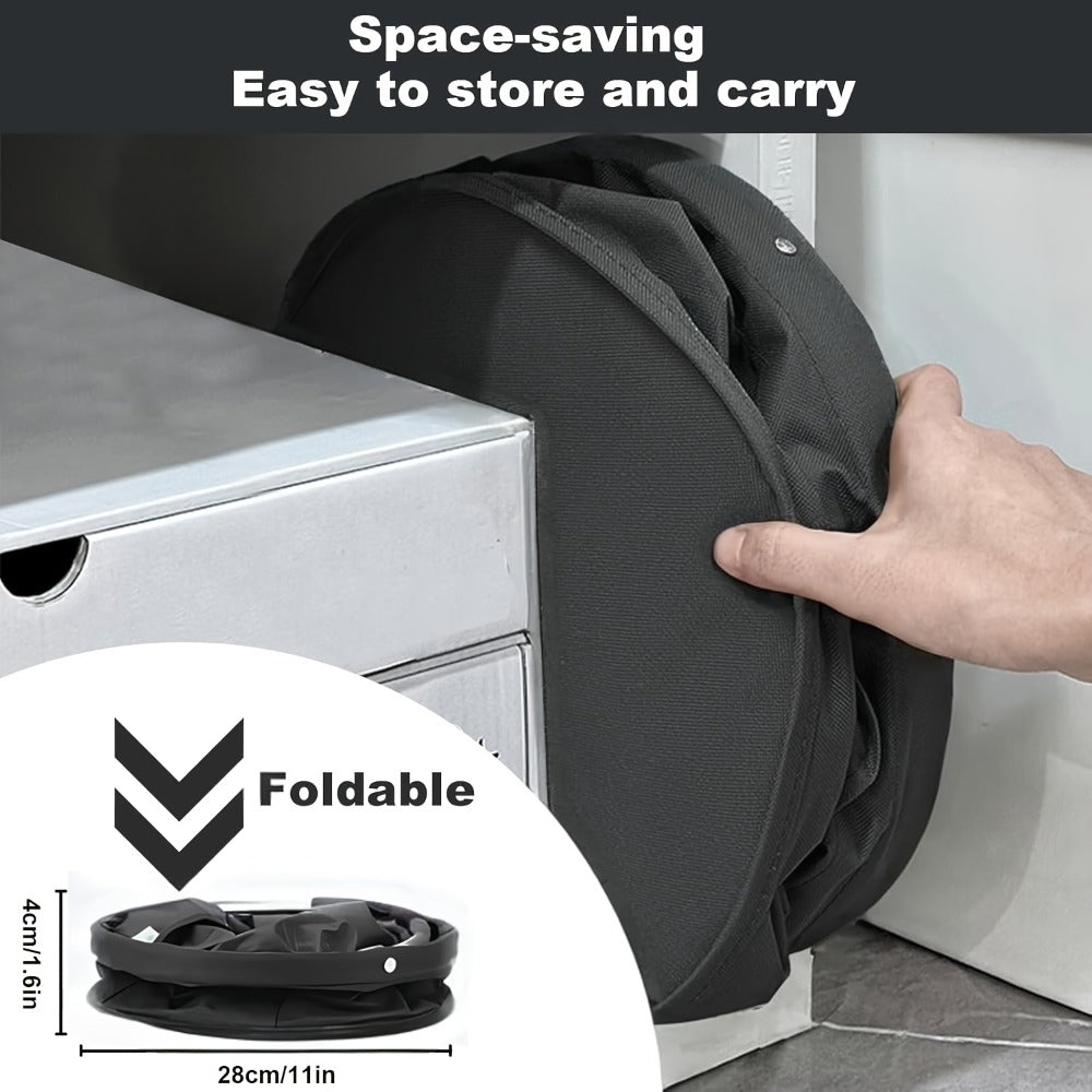 Foldable Cleaning Caddy Organizer 17L with Handle – Portable Collapsible Bucket Bag with 6 Pockets for Cleaning Supplies, Toiletries & Garden Tools, Multi-Purpose Home Travel Basket