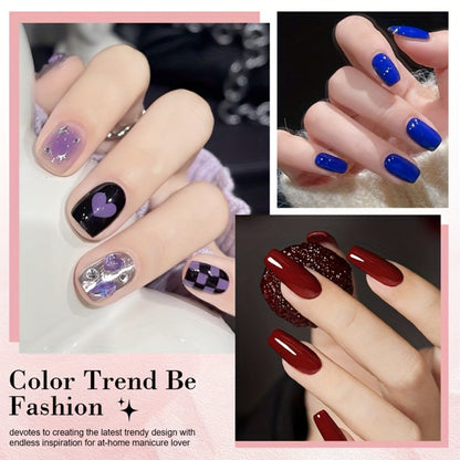 Gel Nail Polish Set with LIMEGIRL Label, 6 Fall Winter Glitter and Solid Colors, Two Palettes