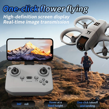 4K RC Airplane Auto Hover Dual Batteries Optical Flow WiFi FPV Camera One-Key Return Roll Anti-Shock Anti-Collision | Remote Control Plane for Kids Adults Beginners | Birthday Christmas Gift