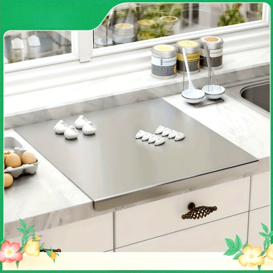 Stainless Steel Cutting Board – Rustproof Rolling Butcher Block Meal Prep Mat, 2 Sizes