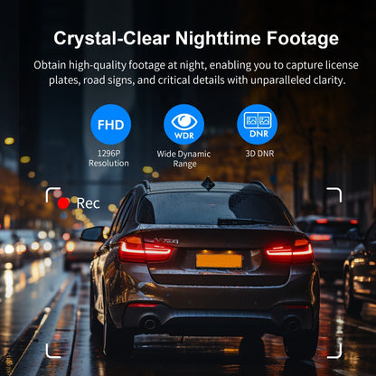 KAWA MINI 3 Dash Camera with 1296P Label, WiFi App Connection, Voice Control and Blue Finish