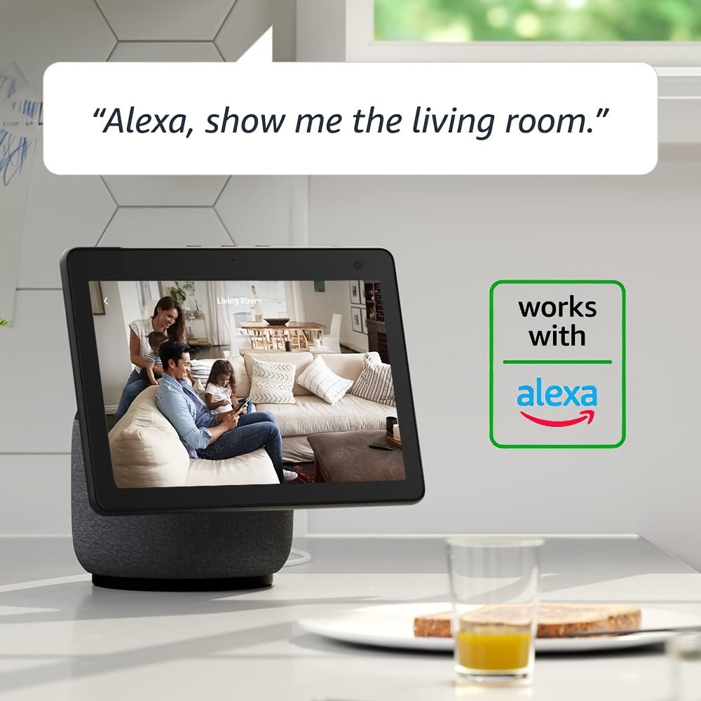 Indoor Security Camera 2-Pack with 3MP Video, Color Night Vision, Two-Way Audio and 2.4GHz WiFi