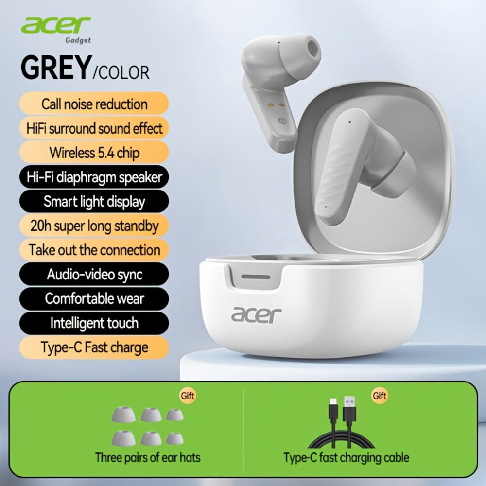 Wireless Earbuds Mini Lightweight In-Ear with ENC Calls, Touch Control and Long Battery in Three Colors