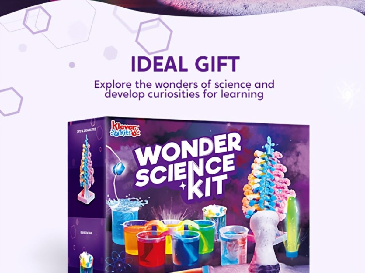 STEM Science Kit for Kids 50+ Experiments, Crystal Tree Growing Kit, Lava Lamp, Volcano Chemistry Set