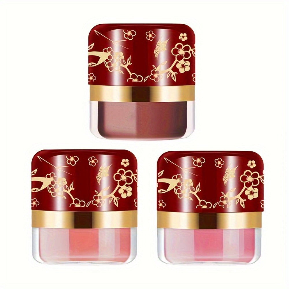 Powder Blush Set 3 Colors with Pearl Powder Rose Oil & Squalane Formula — Natural Glow Lightweight Buildable Cheek Color for All Skin Tones Easy Blend