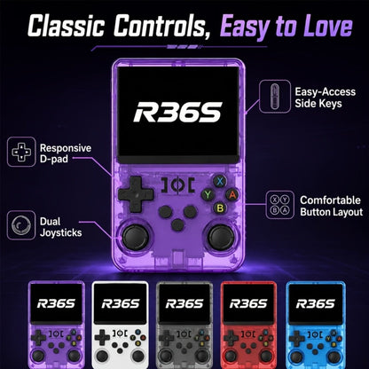 Retro Handheld Game Console R36S2 with 3.5-Inch IPS HD Screen, 3000mAh Battery, TF Card Expansion & HD TV Output – Portable Plug and Play Emulator Gaming Device, 5 Colors, Gift for Kids & Adults