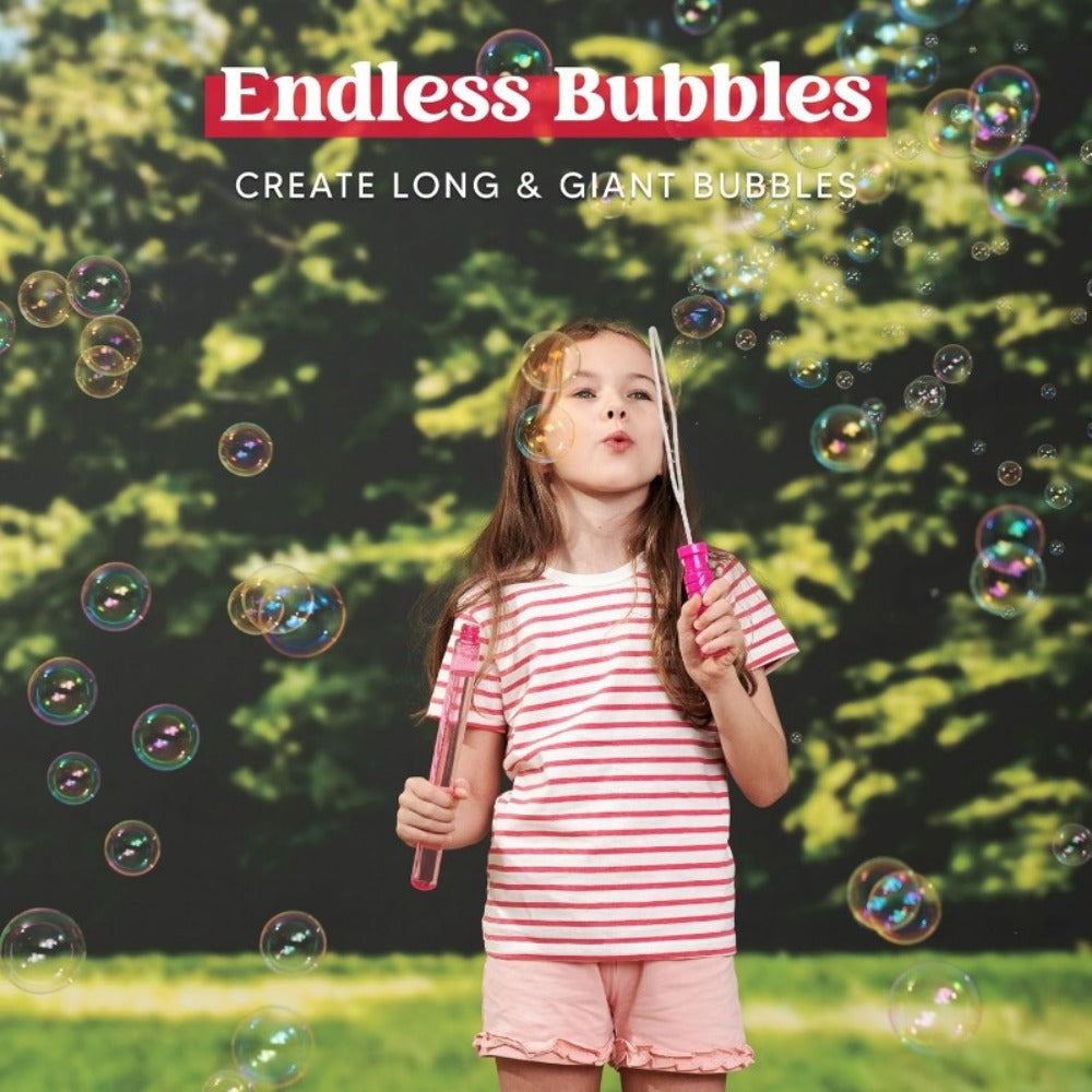 Big Bubble Wands Bulk with Refill Solution – 14.6 Inch Giant Bubble Maker 12 or 36 Pack for Kids, Summer Outdoor Party Favor Easter Basket Stuffer Birthday Gift School Activity Supplies