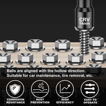 Magnetic Nut Driver Set 15-Piece 1/4" Hex Shank – SAE 1/4" to 9/16" & Metric 6-14mm Chrome Vanadium Steel Impact Nut Drivers
