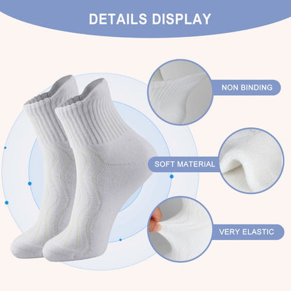 12-Pair Extra-Wide Ankle Sock Set in Black or Black-and-White with US 9-11 and 10-13 Sizes