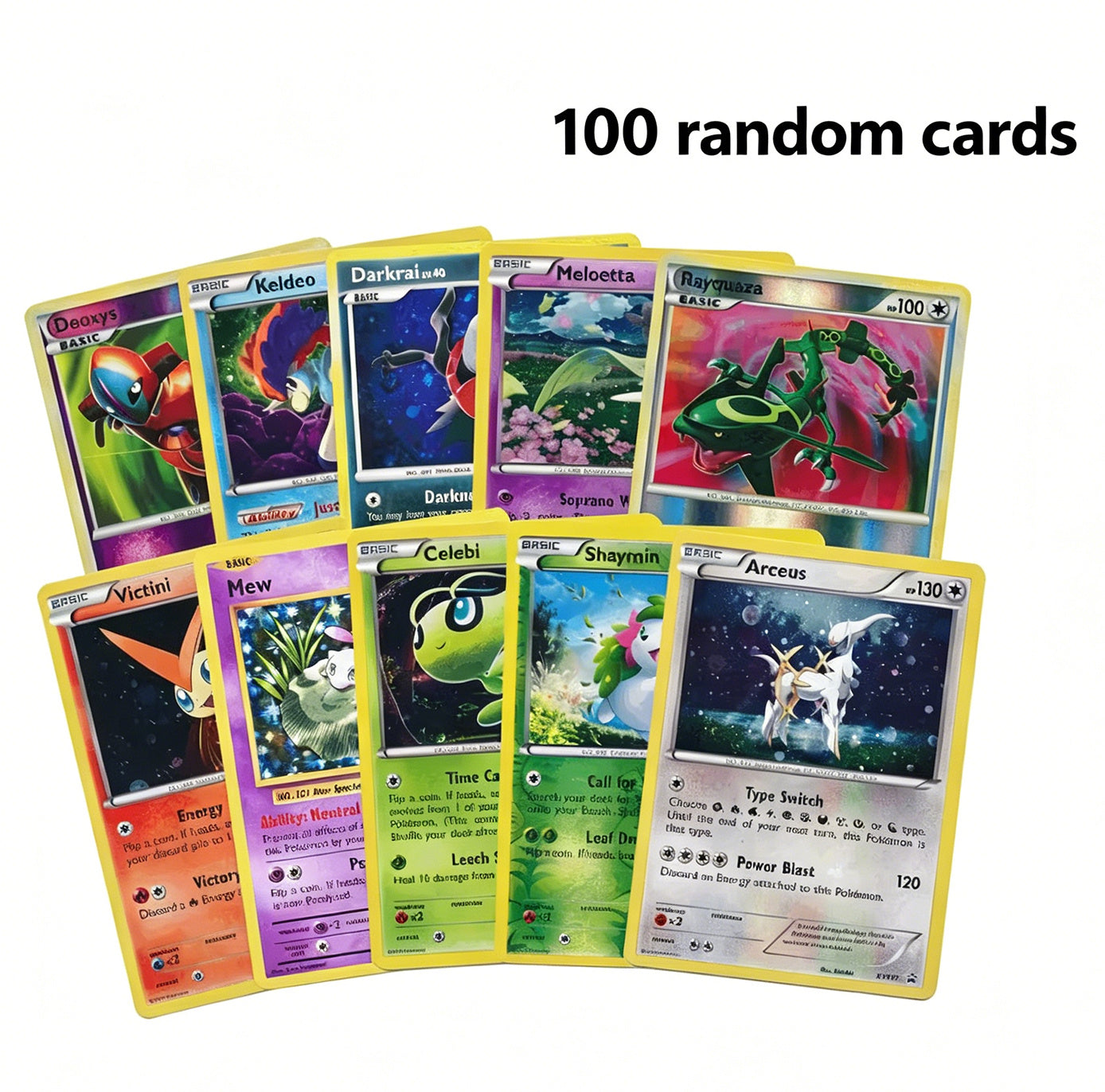 Trading Card Game 100- or 200-Card Character Assortment with Two Source Quantity Options and Mixed Artwork