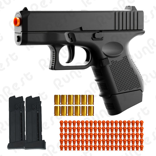 Soft Bullet Toy Gun Pistol with 100 Bullets, 12 Shells & 2 Magazines – Foam Blaster with Shell Ejecting, Outdoor Sports Shooting Game for Boys, Birthday & Holiday Gift for Kids Ages 6+