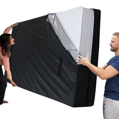 Reusable Zippered Mattress Moving and Storage Bag with Four Carry Handles in Twin, Full, Queen or King Sizes