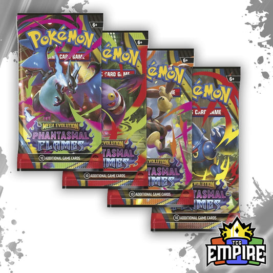 Trading Card Game Phantasmal Flames 10-Card Booster Pack with Random Wrapper Artwork in Single-Pack Format