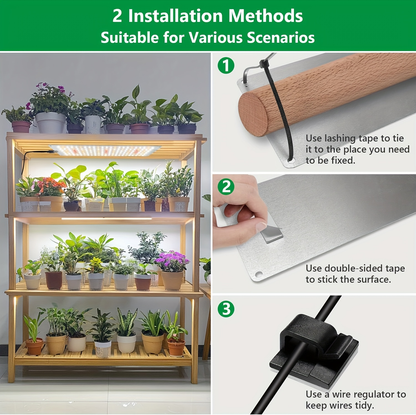 540 LED Grow Light Panel Full Spectrum | 3 Lighting Modes 10 Dimmable Levels 3 Timer Settings Under Cabinet | Indoor Plant Light 2 or 4 Pack