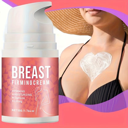 Body Cream 50g Pump Bottle with Jojoba Oil, Honey, Caffeine and Shea Butter for Bust and Chest Massage