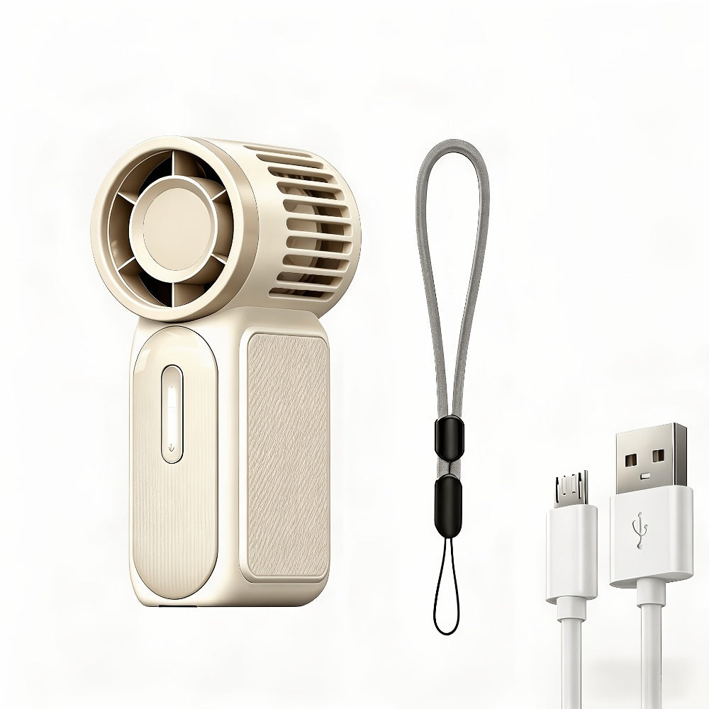 Foldable Handheld Fan with Contact Cooling Plate, Digital Display, 1-100 Speeds and Six Styles