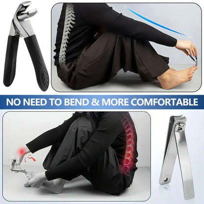 Seven-Piece Toenail Clipper Kit with Angled Nippers, Curved Blade Tool, Nail File and Lifter