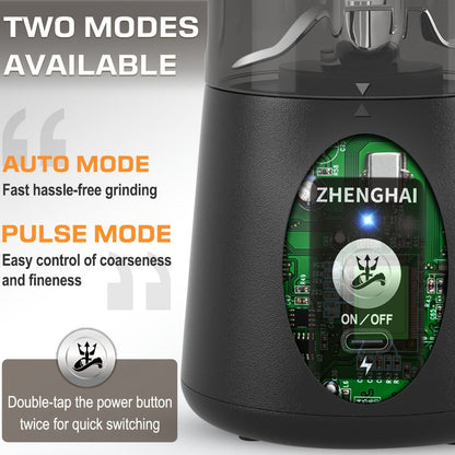 Electric Spice Grinder Portable 150W – USB-C Rechargeable, Pulse Mode, Fast Grinding for Spices & Herbs, Compact Travel Size, Easy Dispensing, Includes Cleaning Brush, 5 Colors