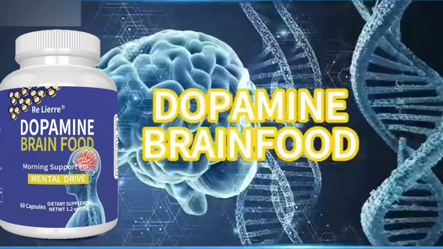 Magnesium Glycinate Brain & Sleep Capsules — Dopamine Support Nootropic Formula | Focus Mental Clarity Mood & Restorative Sleep | High-Potency Daily Supplement | 60 Capsules
