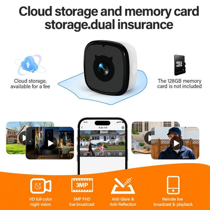 Security Camera 3MP Window Model with Dual-Band WiFi, Full-Color Night Vision and 1, 2 or 4-Pack Options
