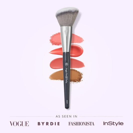Highlighter Powder and Brush Set 2pcs for Women — Baking Formula High Gloss Illuminating Powder with Blush Brush, Long-Lasting Radiant Glow for All Skin Tones, Travel Makeup Kit