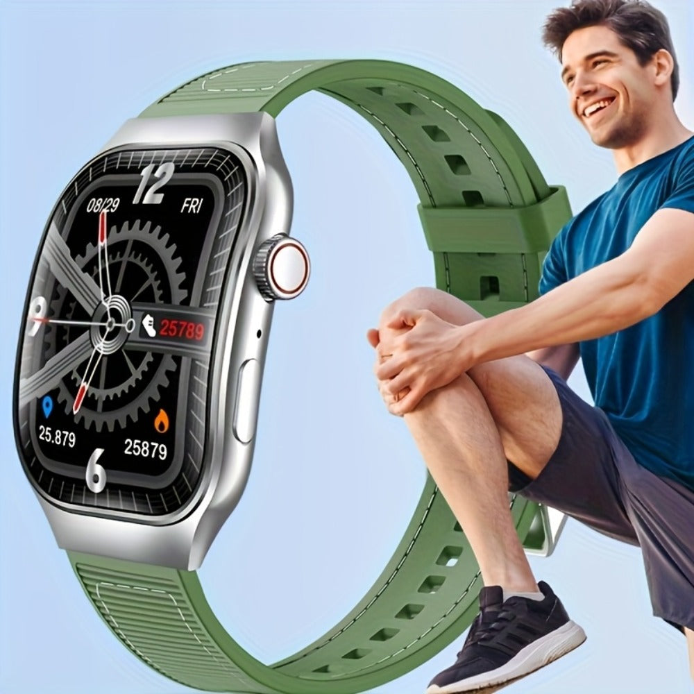 Smartwatch 2.01 Inch Curved Screen with Mini Games, Voice Assistant and 100+ Sport Modes in Three Colors