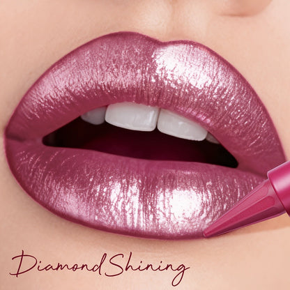 Lipstick Set 2pcs for Women — Highly Pigmented Waterproof Matte & Metallic Shimmer Lip Color Combo with Pointed-Tip Precision, Long-Lasting Full Coverage Beauty Gift