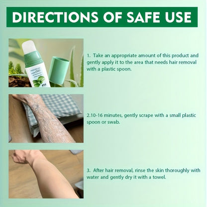 Hair Removal Cream ROZINO 100g Aloe Vera and Squalane Tube with Carton for External Body Grooming
