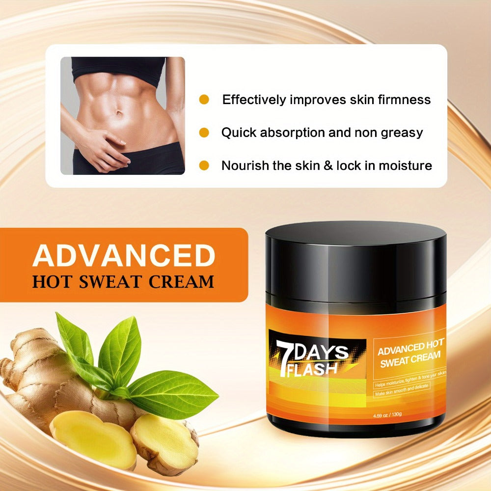 Body Cream 7DAYS FLASH 202g Jar with Glycerin, Hyaluronic Acid, Ginger Oil and Garcinia Cambogia Extract