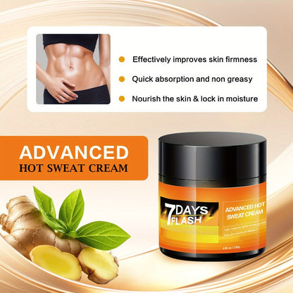 Body Cream 7DAYS FLASH 202g Jar with Glycerin, Hyaluronic Acid, Ginger Oil and Garcinia Cambogia Extract