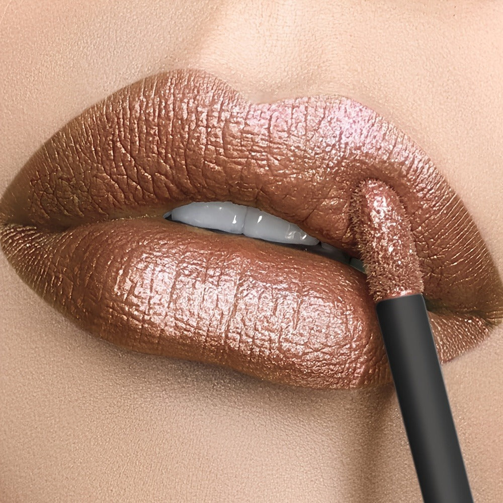 Metallic Shimmer Lip Gloss with Wand Applicator and Eleven Numbered Shade Options from 13 to 24
