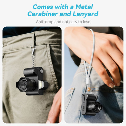 Mini Pocket Camera Retro Vintage Thumb Size with LED Flash, Multiple Filters & 64GB Memory Card