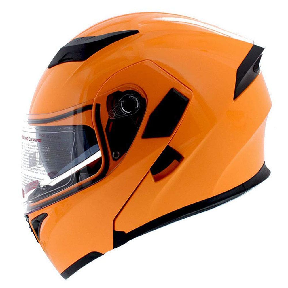 Motorcycle Modular Full Face Helmet Flip Up Dual Visor Inner Smoked Shield Lightweight Aerodynamic Thermoplastic Shell Removable Washable Interior for Men Women, Multiple Colors S M L XL