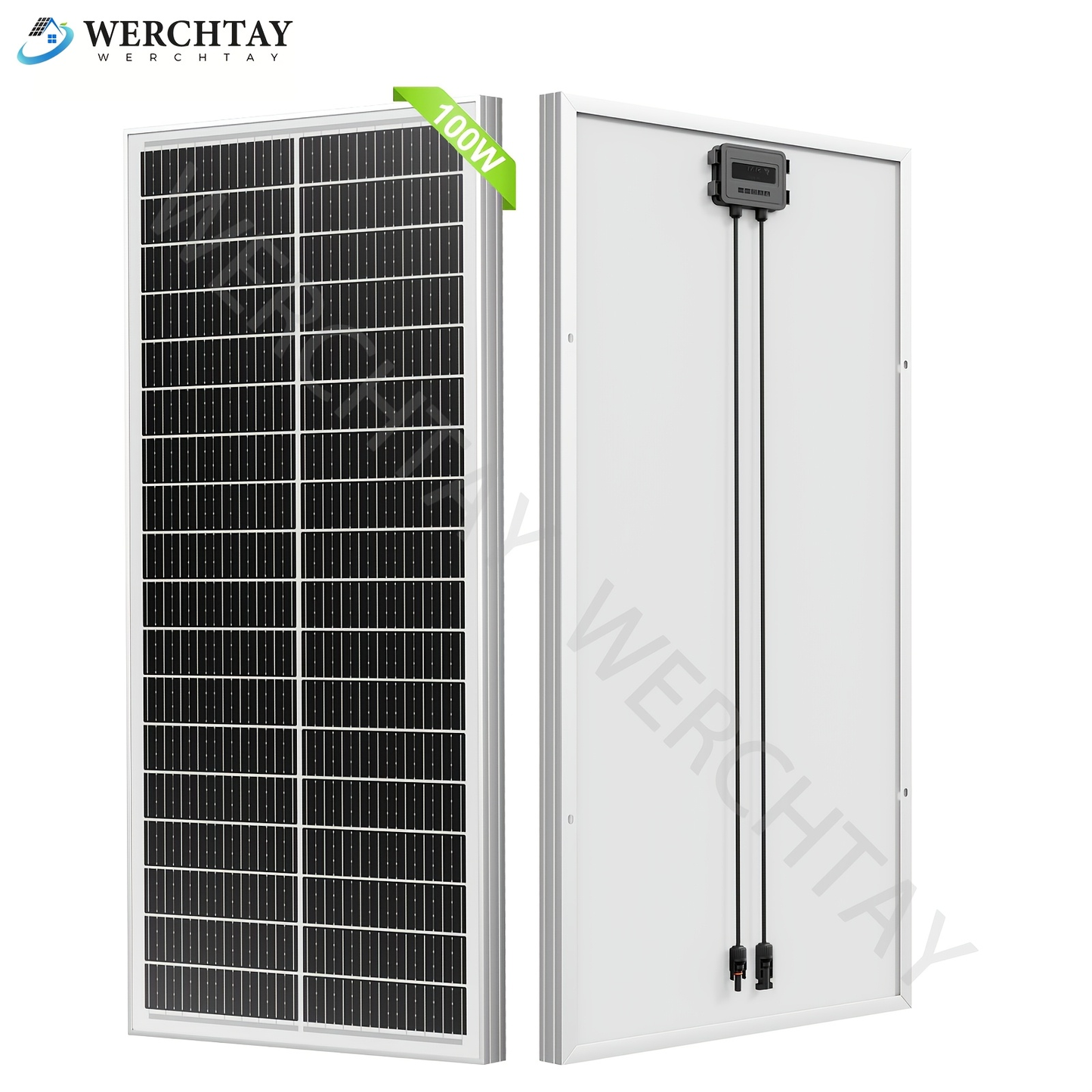 Two-Piece 400W Total Solar Panel Kit with 200W Modules, 148 x 67 cm Frames and PV Cables Pictured
