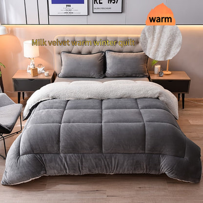 Reversible Quilted Comforter in Light Grey or Dark Grey with 94.49 x 86.61-Inch Listed Size