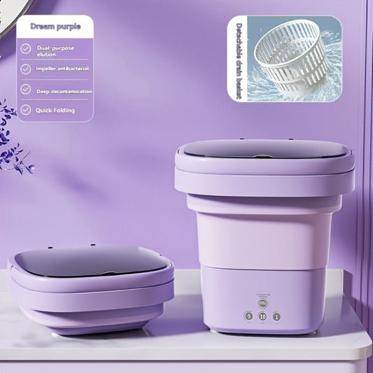 Portable Mini Washing Machine 3 Cleaning Modes | Compact Travel Washer for Underwear Delicates | Space-Saving Laundry Solution for Apartments, RVs, Camping & Dorms